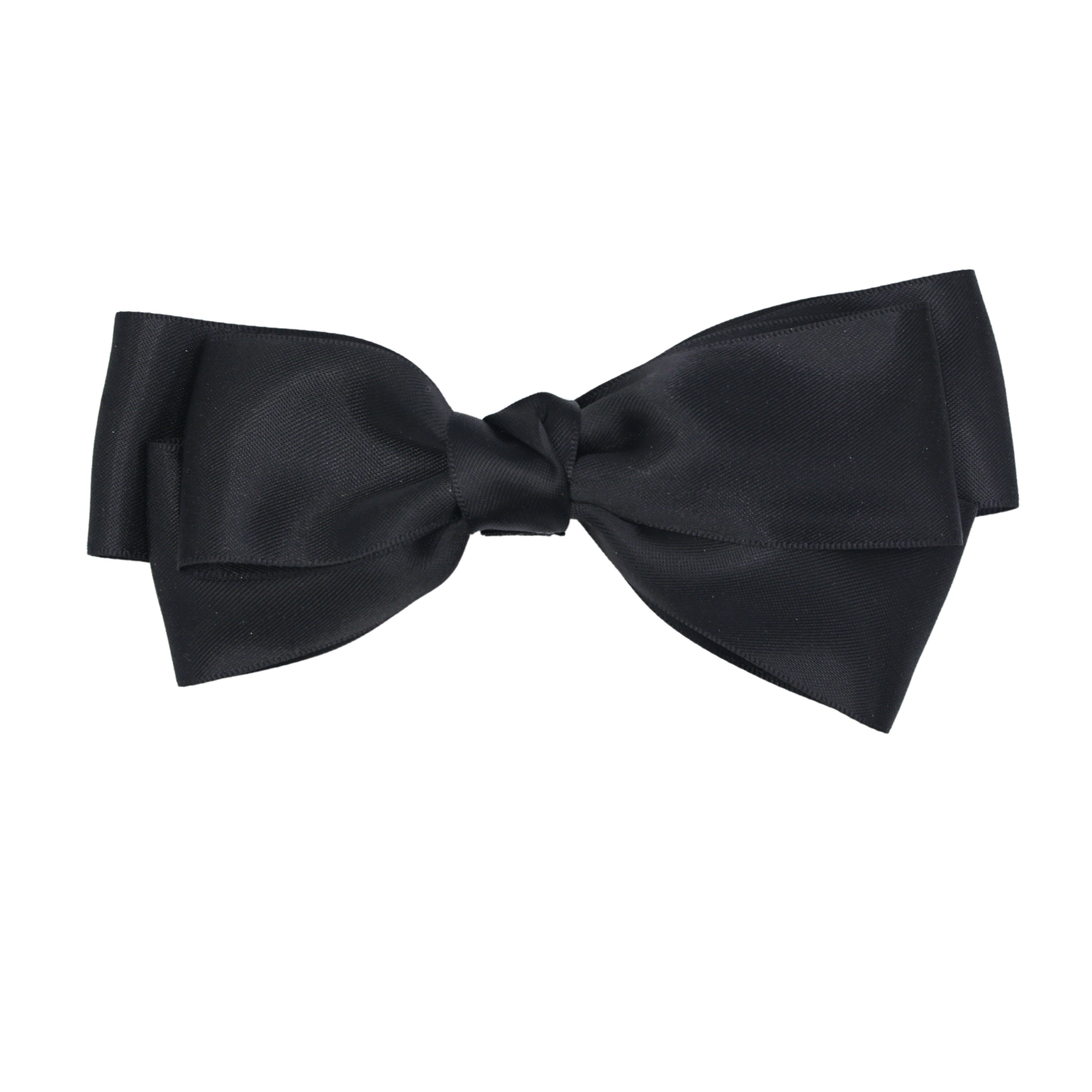 Tesral Diana Bow in Black - sleek, formal satin hair bow, signature statement piece for young style icons, timeless sophistication.