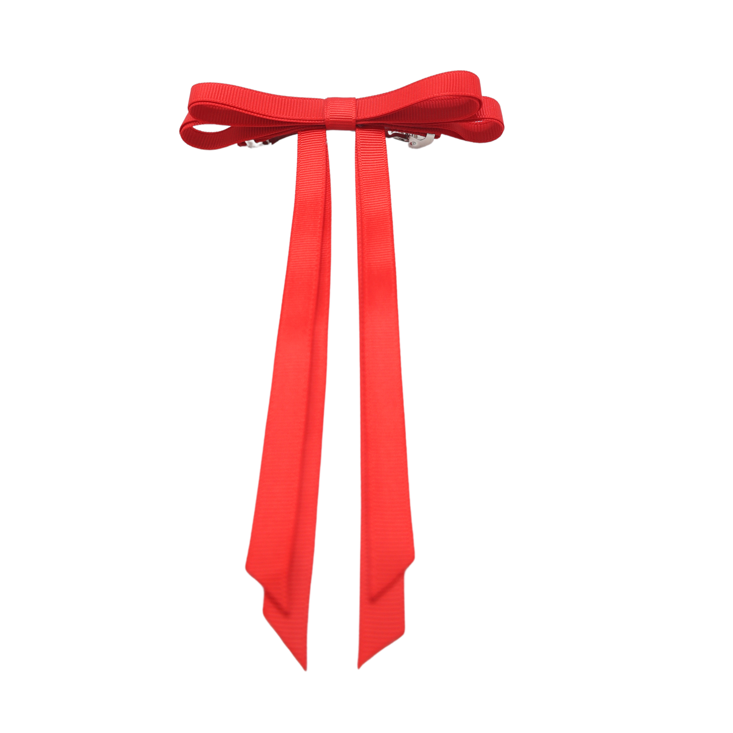 Tesral Ethereal Hair Bow in Red - vibrant, bold grosgrain ribbon hair accessory, confident and chic statement.