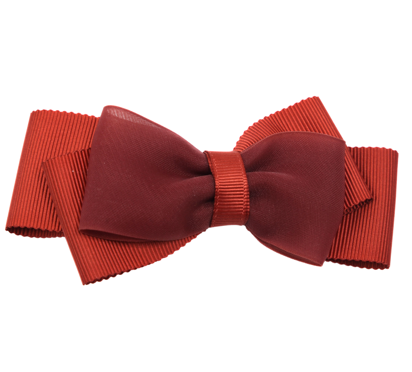 Amber Glaze hair bow – warm-toned grosgrain ribbon bow for girls by Tesral