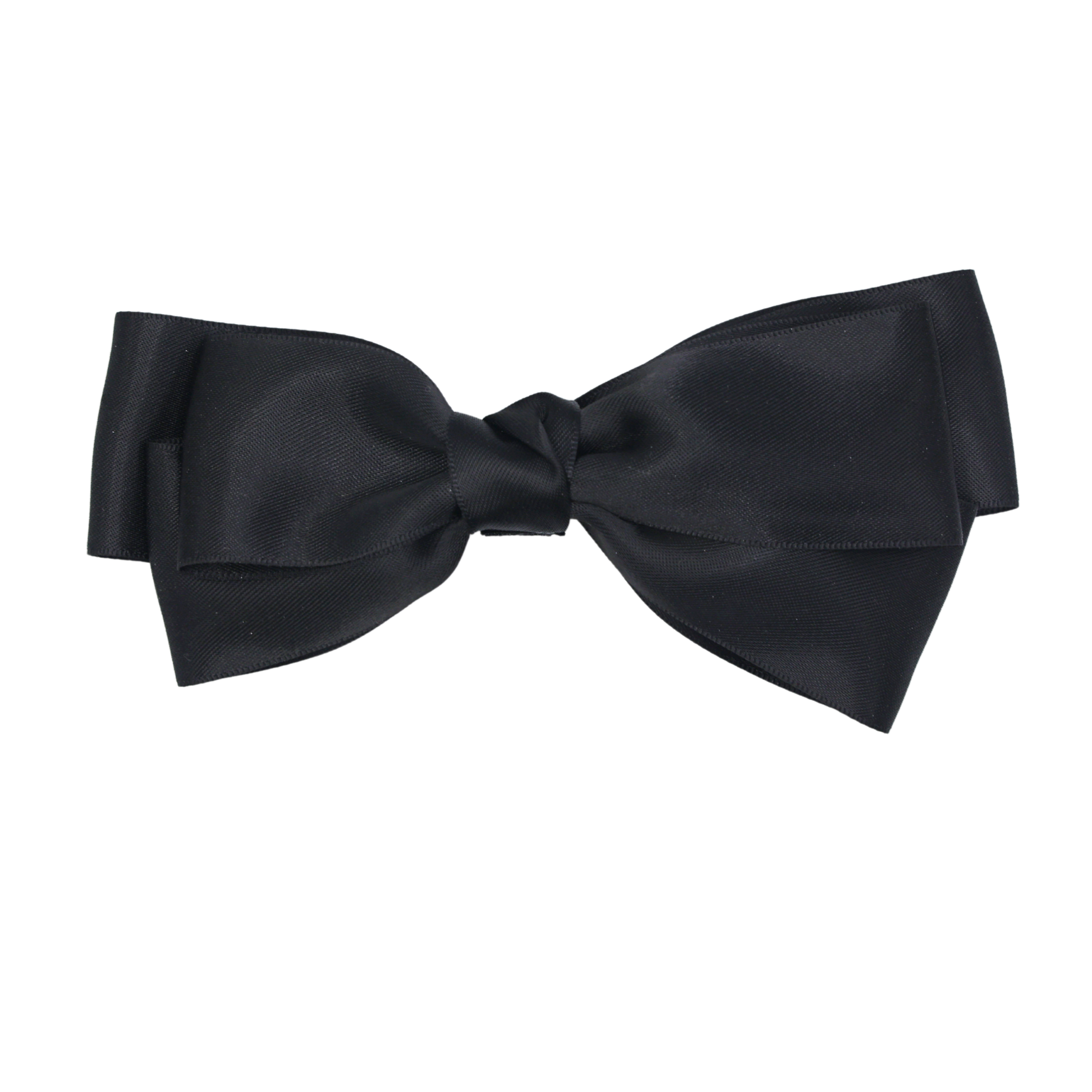 Tesral Diana Bow in Black - sleek, formal satin hair bow, signature statement piece for young style icons, timeless sophistication.