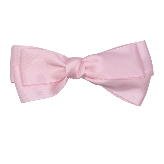 Tesral Diana Bow in Pearly Pink - cheerful, elegant accessory with pearly satin layers that stands out.