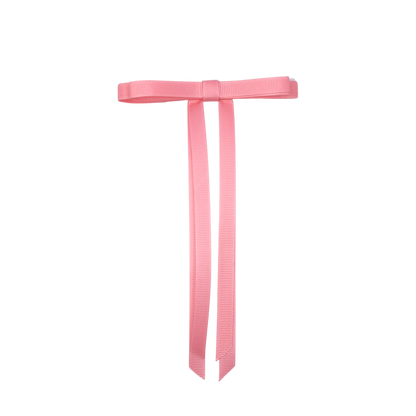 Tesral Ethereal Hair Bow in Pearl Pink - delicate, feminine grosgrain ribbon bow for casual and formal elegance.